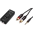 IK Multimedia iRig Stream | Streaming audio interface for iPhone, iPad and Mac/PC & Amazon Basics 3.5mm to 2-Male RCA Adapter Cable - 2.4m / 8 Feet