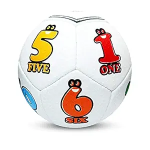 Gmefvr Kids Mini PU Football Multi Random ( ABC , 123, Fruits, Vegetable , Cartoon, Black )