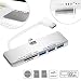 Produktbild LJ2 Hub USB 3.0, 5-Port Aluminium Hub mit USB 3.0 * 3 SD-Karte TF-Karte/Micro SD-Kartensteckplatz für Windows 98SE / ME / 2000 / XP/Vista / 7/8/10