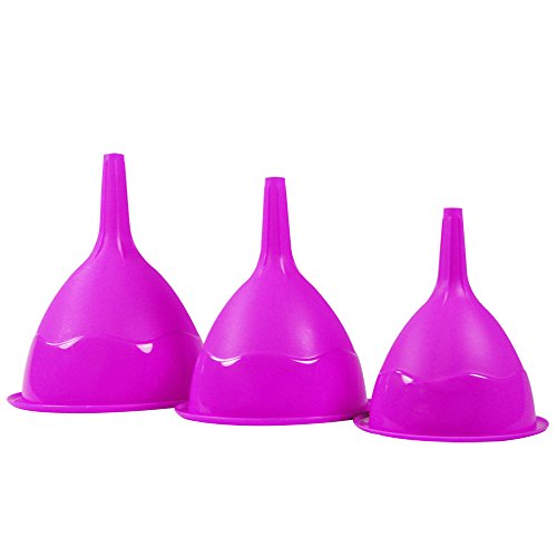 COM-FOUR® Trichterset 3 teilig, verschiedene Größen, pink, Universaltrichter