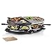 Princess 162710 Oval Stone Grill Party – Parrilla de piedra y raclette combinadas para 8 personas