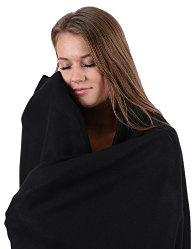 Betz Jumbo Fleecedecke Kuscheldecke Farbe Schwarz in XXL Größe 220×240 cm Qualität 200 g/m² - 2