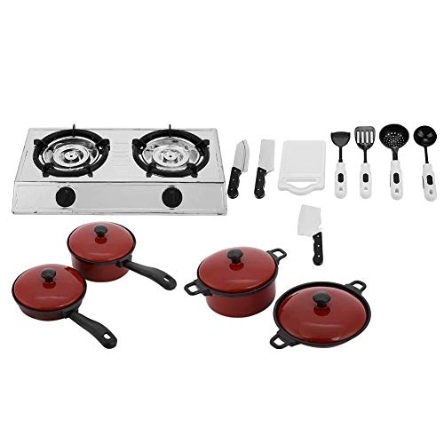 Kit de jouets de cuisine Ustensiles Ensemble De Jouets, 13 PCS Enfants Mini Cuisine Ustensiles De Cuisine Cuisine Pan Pan Enfants Pretend Cook Jouer Jouet Enfants Cuisine Simulation Ustensiles Jouet V