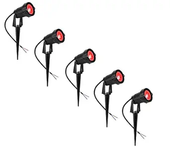 Happy Selling 3 Watt Red Waterproof Spike LED Garden Light For Outdoor Purposes(Pack of 5)
