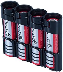 Storacell Powerpax 18650 Battery Caddy, Black, 4-Pack