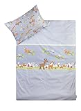 Julius Zöllner 8510115078 Bettwäsche, Waldtiere grau