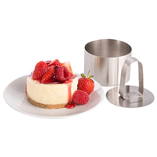 VonShef 4-teiliges Set Professionelle Speiseringe Rösti Ringe zum Kochen und Präsentieren mit Stamp - 5