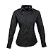 Produktbild Damen Lange Ärmel Popeline Shirt Gr. 40, Schwarz - Schwarz