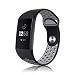 Produktbild Fintie Armband für Fitbit Charge 3 Gesundheits und Fitness Tracker - Ersatzarmband aus weichem Silikon verstellbares Sport Uhrenarmband, Schwarz/Grau