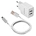 Produktbild USB Ladegerät,2-Port Ladeadapter und Micro - USB - Kabel für Samsung Galaxy S4 / S6 / S7 edge / A5 / Note 4 5,HuaWei,Nexus,LG G8,HTC One m8,Motorola,Nokia,Mehr