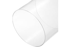sourcing map Acrylic Pipe Clear Rigid Round Tube 175mm ID 180mm OD 6" for Lamps and Lanterns, Water Cooling System