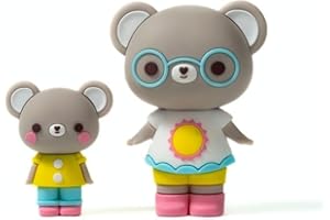 TRICICLO EDITORES Dundunland, Familias de animales estilo kawaii, muñecos coleccionables, 2 ratones de juguete incluidos, 1 bebe y 1 adulto en cada sobre, regalo niños, animales humanizados para jugar.