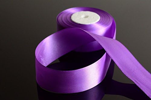 Glamour Beauty 25M Satin Ribbon Reel Wide Double Faced Satin Ribbon Roll Quality Ribbon Crafts (Lavender 10mm)