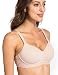 Gratlin Women's Full Cup Lightly Padded Wirefree Maternity Breastfeeding Nursing Bra Beige 34 D