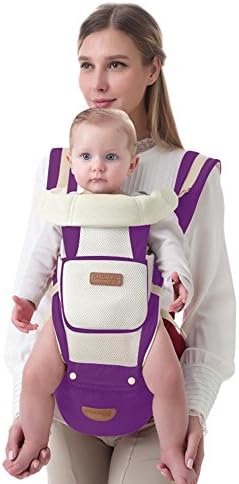 Baby Carrier Breathablehip Seat Carrierergonomic Design Variety Carry Ways With Detachable Seatportable Multifunction Backpack Carrier Purple