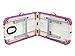 FoxHunter Luxury Portable Lightweight Massage Table Beauty Couch Therapy Bed Folded 3 Section Aluminium Frame White Pink with Headrest Armsupport Carrying Bag