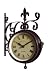 Produktbild Westminster Wanduhr für den Außenbereich, doppelseitig, mit Thermometer, Durchmesser 14,5 cm