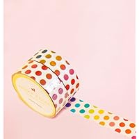 Bunte Tupfen Washi Tape for Planning • Planer und Organizer • Scrapbooking • Deko • Office • Party Supplies • Gift Wrapping • Colorful Decorative • Masking Tapes • DIY (15mm breit - 10 Meter)