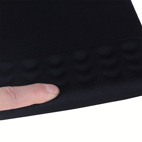 HIMRY Handgelenkauflage Mouse pad mit Gel Handgelenkunterlage Mouse pad mit Gel, Gel Mauspad, Textil, Schwarz, KXC5101 black - 6