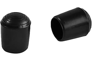 ajile - 12 pièces - Embout Enveloppant Rond pour Tubes de diam. 10 mm - Noir - EVR110-M