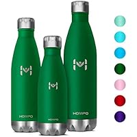 HOMPO Bottiglia Acqua in Acciaio Inox Borraccia Termica Isolamento Sottovuoto a Doppia Parete,Privo di BPA & Leakproof, Borracce per Bambini, Bici, Palestra(Verde, 500ml)