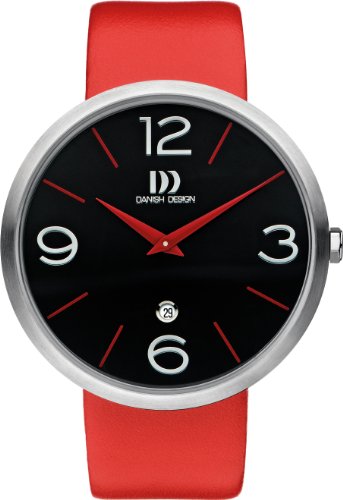 Men'Danish Design Herren Armbanduhr Analog Leder Armband DZ120325 rot