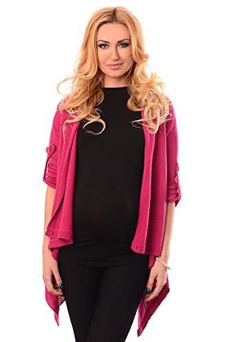 Purpless Maternity and Nursing Cardigan 9005 (UK 12-14, Dark Pink)