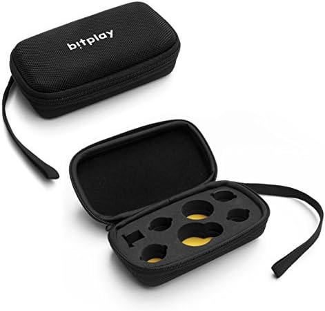 bitplayPremium Sports Padding Lightweight Travel Carrying Case 02 for Wide Angle/Macro Lens, Telephoto Lens, Fisyeye/Mcaro Lens, CPL Lens, Ultra Wide Angle/Macro Lens, and Full Frame Fisheye Lens
