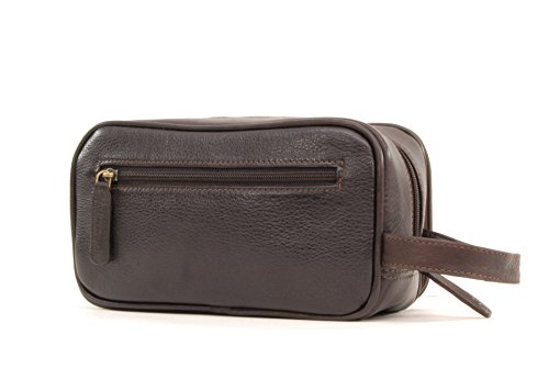 ASHWOOD - Bolso Neceser/Bolsa de Aseo para Hombre - Cuero - Marrón