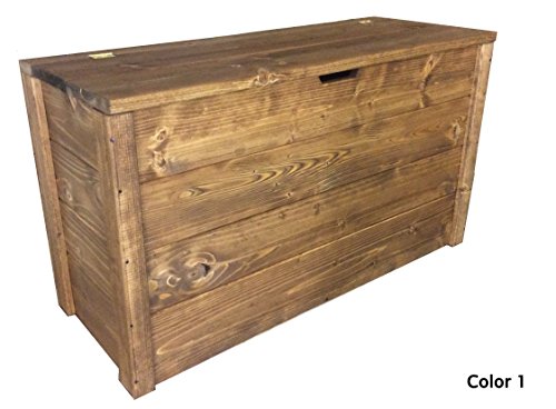 Coffre en bois 90 x 35 x 50H noyer foncé également sur mesure