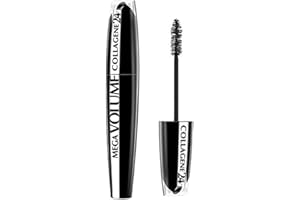 L'OREAL PARIS L'Oréal Paris Mega Volume Collagene Mascara, Lunga Durata, Volumizzante con Maxi Applicatore in Setole, Nero