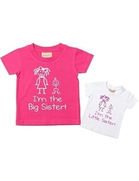 I'm The Little Schwester I'm The Big Schwester T-shirt Set Baby Kleinkind Kinder verfügbar in den Größen 0-6 Monate...