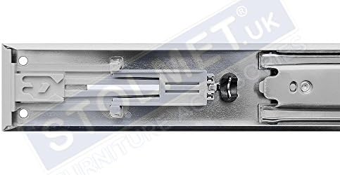 Universal Metal Drawer Runners Groove Ball Bearing Height: 45mm Push to Open - Length: 600mm