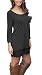 Summer Mae Women's Long Sleeve A-line Lace Stitching Trim Casual Dress