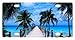 Produktbild Ganheuze Sandy Tropical Paradise Beach with Palm Trees and The Sea Ocean Theme Novelty Car License Plate Cover Decorative Front Plate 12" x 6"