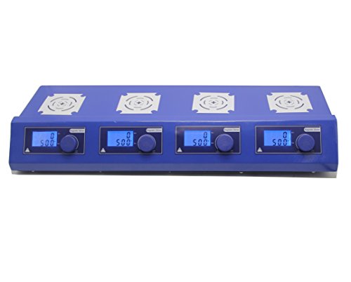 NEWTRY JK-MSH-Pro-4A 4 Heads Units Digital Display 20L Magnetic Stirrer 100-1500rpm Lab Magnetic Mixer without Heating Function ()