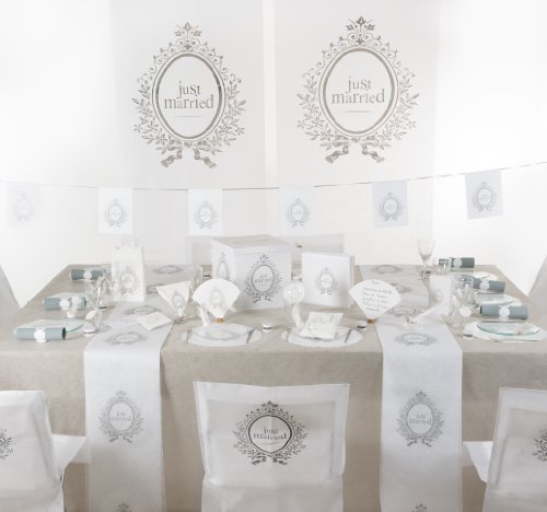 Hochzeitsbanner Just Married Decken- und Wanddekoration Hochzeits Deko Palandi® - 3