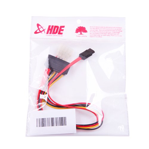 SODIAL(R) 15 + 7 Pin SATA Power/ Daten auf 4 Pin IDE Stromkabel - 5