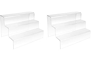 display4top 3 Passo Espositore Acrilico Display Stand Counter Retail Riser Polish plinto (200 * 300 * 200 * 2)