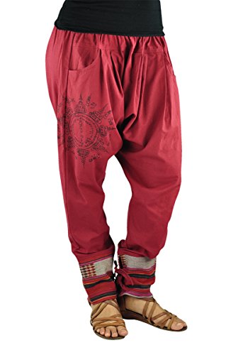 Hoch geschnittene UNISEX Haremshose Tattoo als alternative Kleidung und Aladinhose von virblatt S – L – Paed Tidt Yant - 3