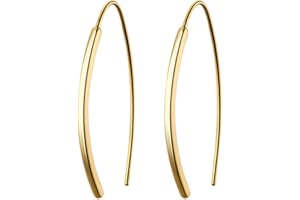 SLUYNZ 925 Orecchini Pendenti in Argento Sterlina per le Donne Ragazze Adolescenti Filo Infila Orecchini a Cerchio Aperti