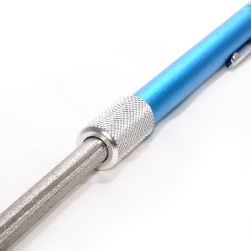 Schleifstein im kompakten Stiftformat, Diamant Schleifstift, Schleifer für Messer und Co., Farbe: Blau – Marke Ganzoo - 4