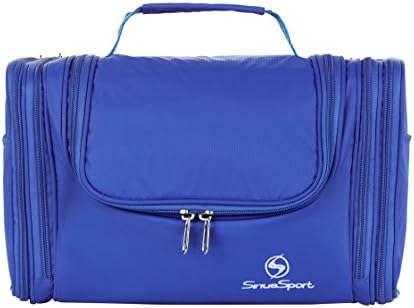 Sirius Sport Large Hanging Toiletry Bags, Make-up Organizer, Cosmetic Bag, Bathroom Storage with Hook. Waterproof Wash bag (Blue)