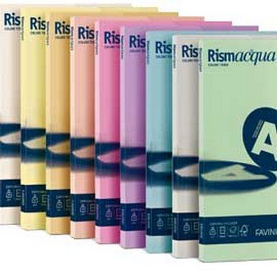 Favini A69Q544 Cartoncino Colorato Rismacqua, 50 Fogli