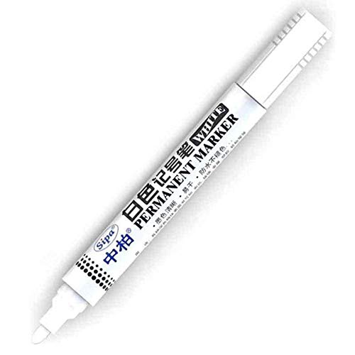 Rlorie Set di 10 pennarelli per Pneumatici Bianchi per Auto, Moto, Gomma e Metallo