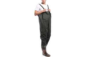 DianshaoA Maschi Waders Pesca Petto Fionda Trampolieri Standard Stivali Scafandro Salopette Pescatori PVC Alta Qualita Anche I Piedi