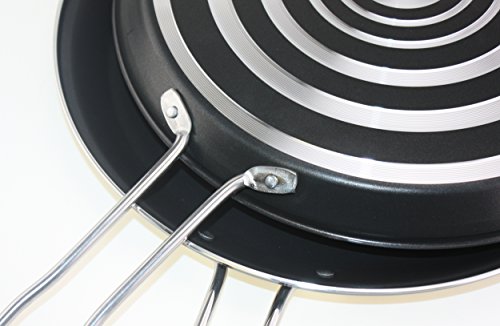 Dreh-Pfanne Doppel-Pfanne | Durchmesser 30 cm | Doppelseitige Wendepfanne | für Omlette Crépes Fisch | Designed in Deutschland - 3