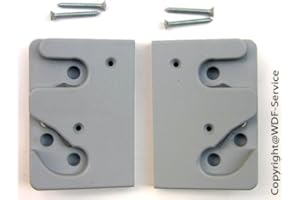 WDF-SERVICE GMBH Schließplatten-Set grau, für Braas/Dörken-Atelier-Fenster (BA/DA)