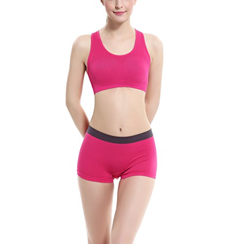 COCO TOE® Damen Sport BH Fitness Yoga BH Ohne Bügel schnelltrocknende Shockproof Sport Bra - 3