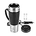 Produktbild Keenso 450 ml 12V/24V Edelstahl Heizung Becher Auto Heizung Tasse Reise Heizung Becher Wasserkocher Thermos Kochen Autokaffee Haferl Heizung mit Zigarettenanzünder(12V)